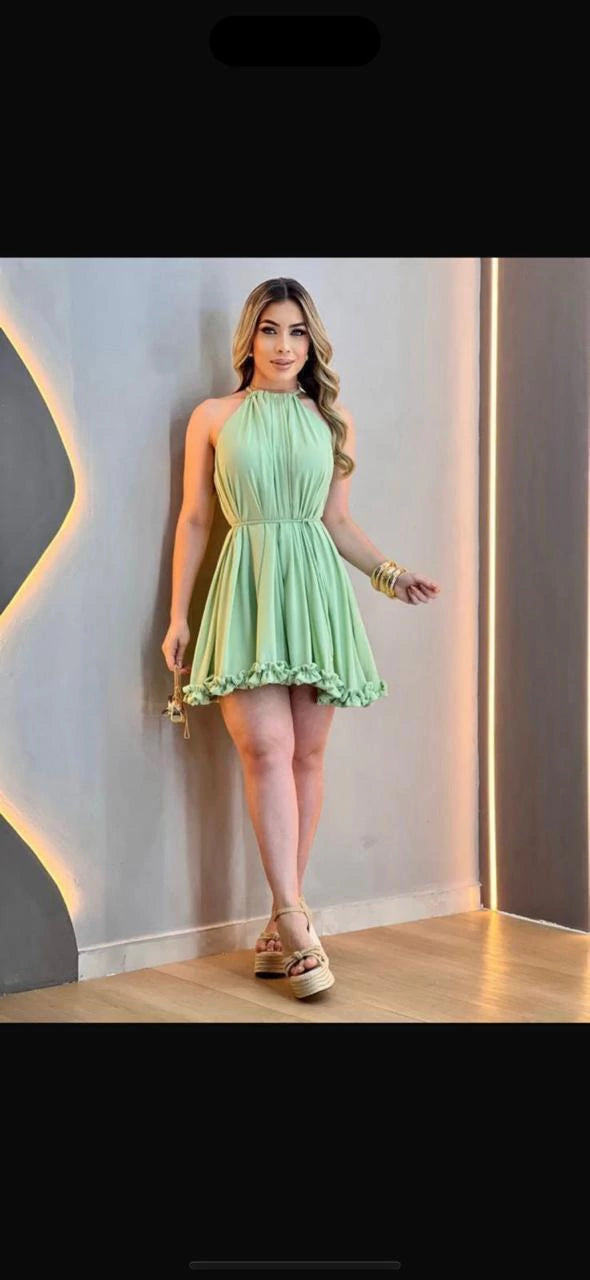 Macaquinho Cielo em crepe